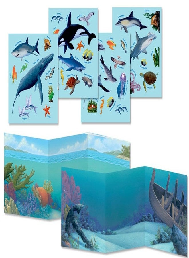 Peaceable Kingdom Sticker Fun! Ocean Animals Reusable Sticker Tote - Image 2